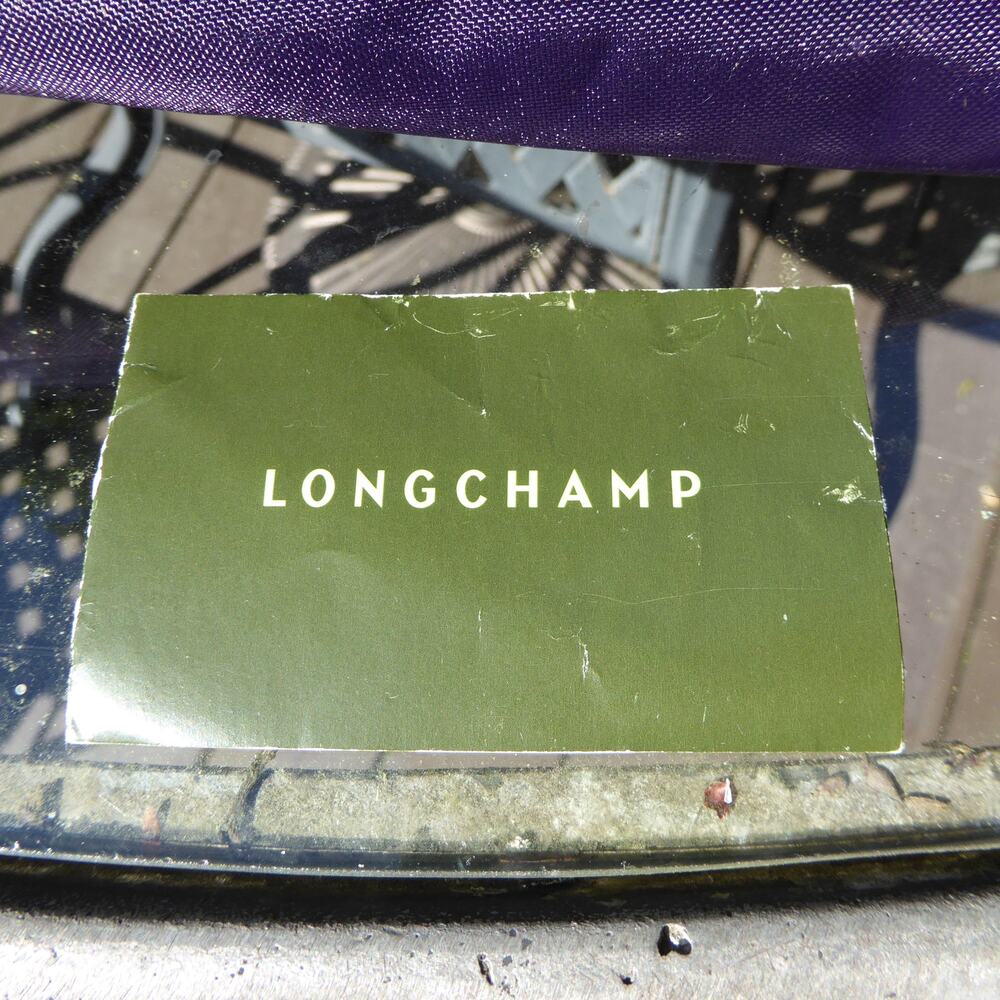 Longchamp Le Pliage Expandable Travel Duffle Bag Nylon Purple Weekender Carry-On - Picture 16 of 16